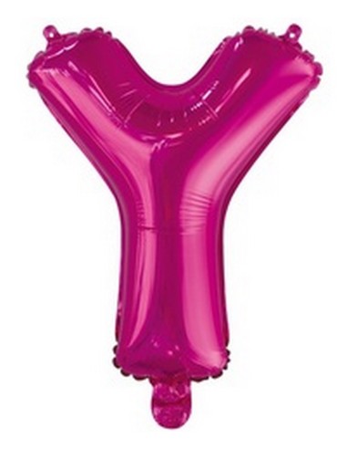 Ballon en forme de lettre Y couleur rose/fuchsia pour anniversaire