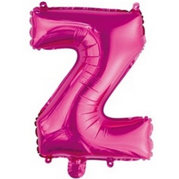 Ballon en forme de lettre Z couleur rose/fuchsia pour anniversaire