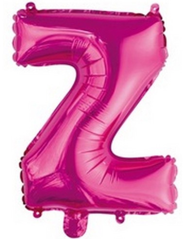 Ballon en forme de lettre Z couleur rose/fuchsia pour anniversaire