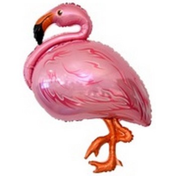 Ballon en forme de flamant rose gonflage air/hélium