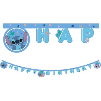 Guirlande lettres Happy Birthday Stitch