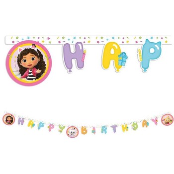 Guirlande lettres Happy Birthday Gabby's Dollhouse