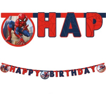 Guirlande lettres Happy Birthday Spiderman