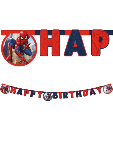 Guirlande lettres Happy Birthday Spiderman