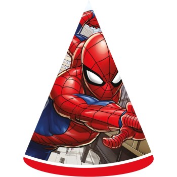 6 chapeaux de fête Spiderman