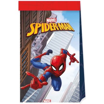 4 sachets cadeaux Spiderman