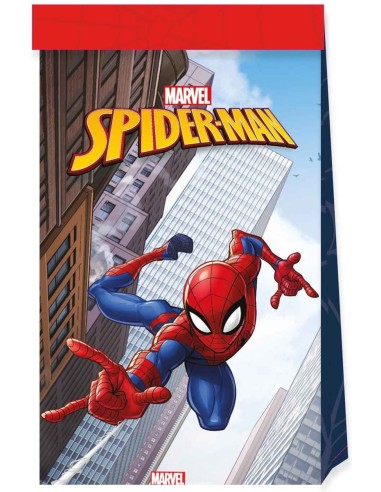 4 sachets cadeaux Spiderman