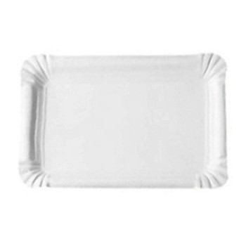 5 plateaux rectangulaires blancs