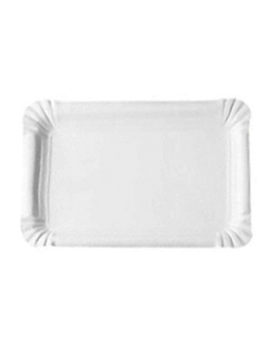 5 plateaux rectangulaires blancs