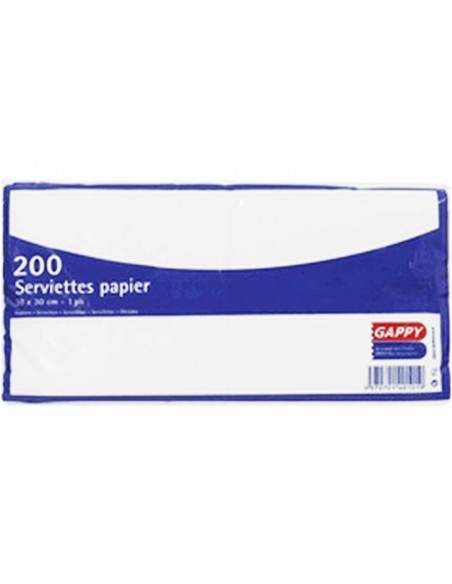 Paquet de 200 serviettes 1 pli