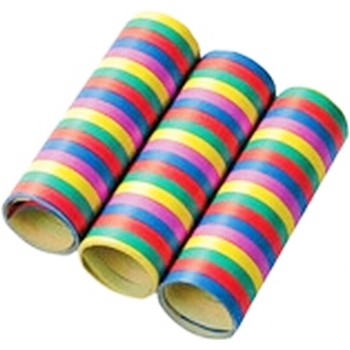 3 rouleaux de 18 serpentins couleurs