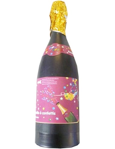 copie de Bouteille de champagne canon à confettis or