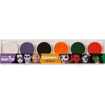 Palette maquillage Aqua Make-Up 6 couleurs pour Halloween