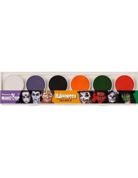 Palette maquillage Aqua Make-Up 6 couleurs pour Halloween