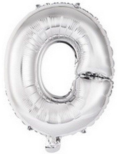 Ballon en forme de lettre O couleur argent pour anniversaire