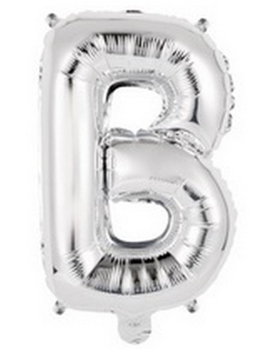 Ballon en forme de lettre B couleur argent pour anniversaire