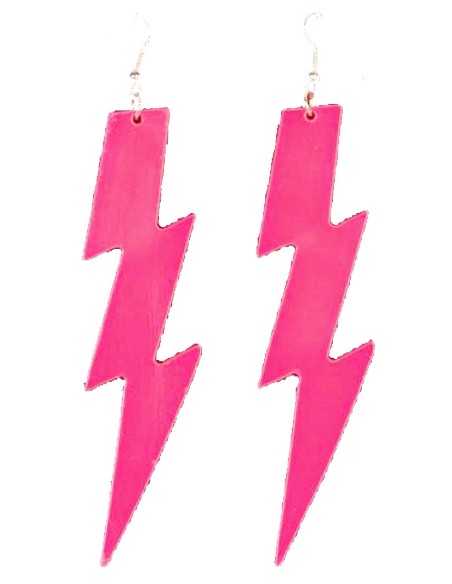 Boucles d'oreilles éclair fluorescentes