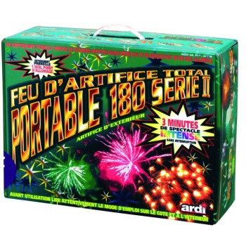 Feu d'artifice portable 180 - prêt à allumer