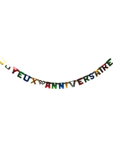 Guirlande lettres brillantes "Joyeux Anniversaire"