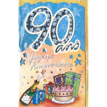 Carte Joyeux Anniversaire 90 ans