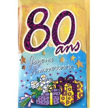 Carte Joyeux Anniversaire 80 ans