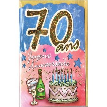 Carte Joyeux Anniversaire 70 ans