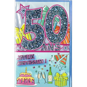 Carte Joyeux Anniversaire 50 ans