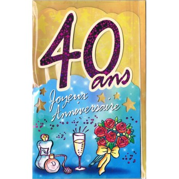 Carte Joyeux Anniversaire 40 ans