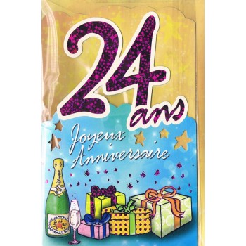 Carte Joyeux Anniversaire 24 ans