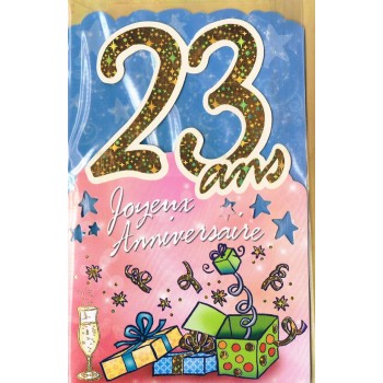 Carte Joyeux Anniversaire 23 ans