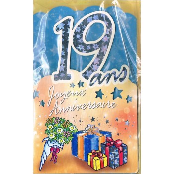 Carte Joyeux Anniversaire 19 ans