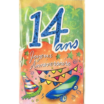 Carte Joyeux Anniversaire 14 ans