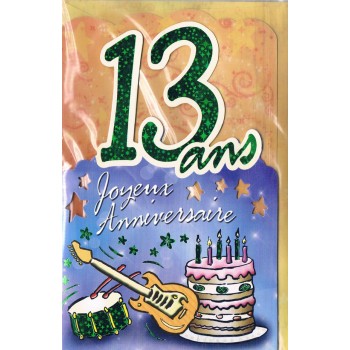 Carte Joyeux Anniversaire 13 ans