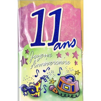 Carte Joyeux Anniversaire 11 ans