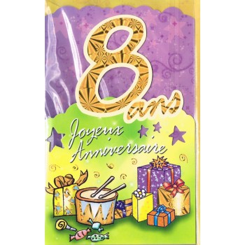 Carte Joyeux Anniversaire 8 ans