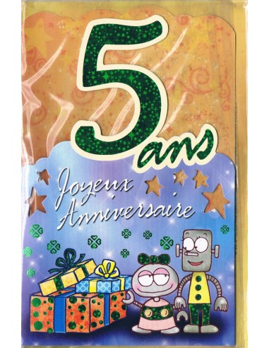 Carte Joyeux Anniversaire 5 ans