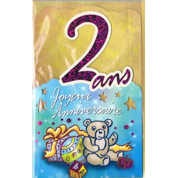 Carte Joyeux Anniversaire 2 ans