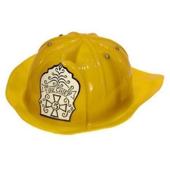 Casque de pompier jaune