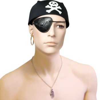 Coiffe pirate avec tête de mort