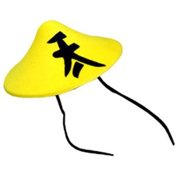 Chapeau asiatique jaune