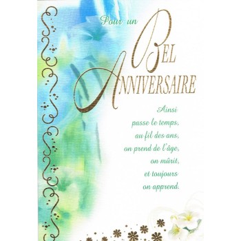 Carte pour un bel anniversaire