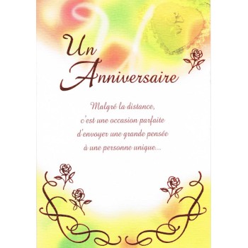 Carte un anniversaire