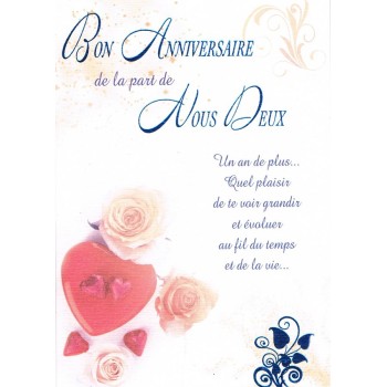 Carte bon anniversaire de la part de nous deux