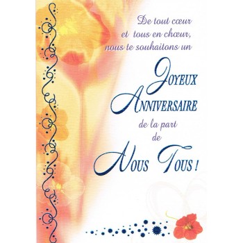 Carte joyeux anniversaire de la part de nous tous