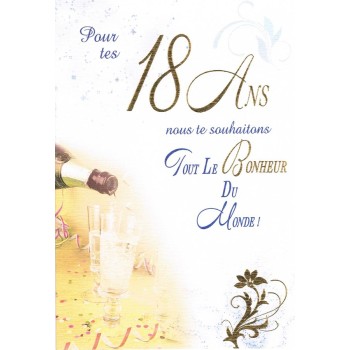 Carte pour tes 18 ans