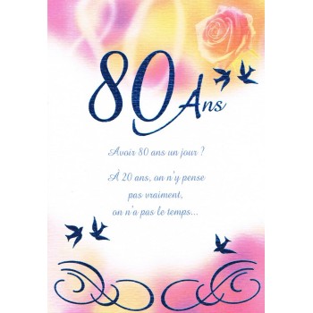 Carte anniversaire 80 ans