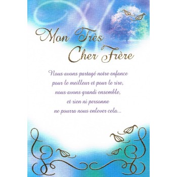 Carte mon très cher frère