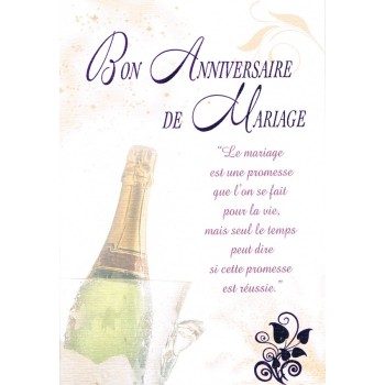 Carte bon anniversaire de mariage