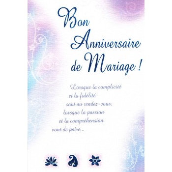 Carte bon anniversaire de mariage