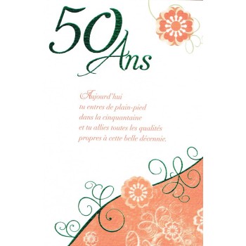 Carte anniversaire 50 ans